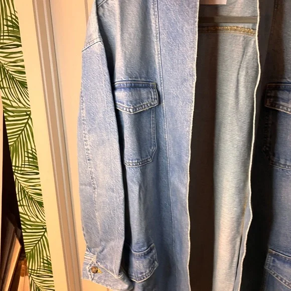 Boyish x Free People Blue Denim Joaquin Kimono Jacket Dress Small NWT - Picture 6 of 16